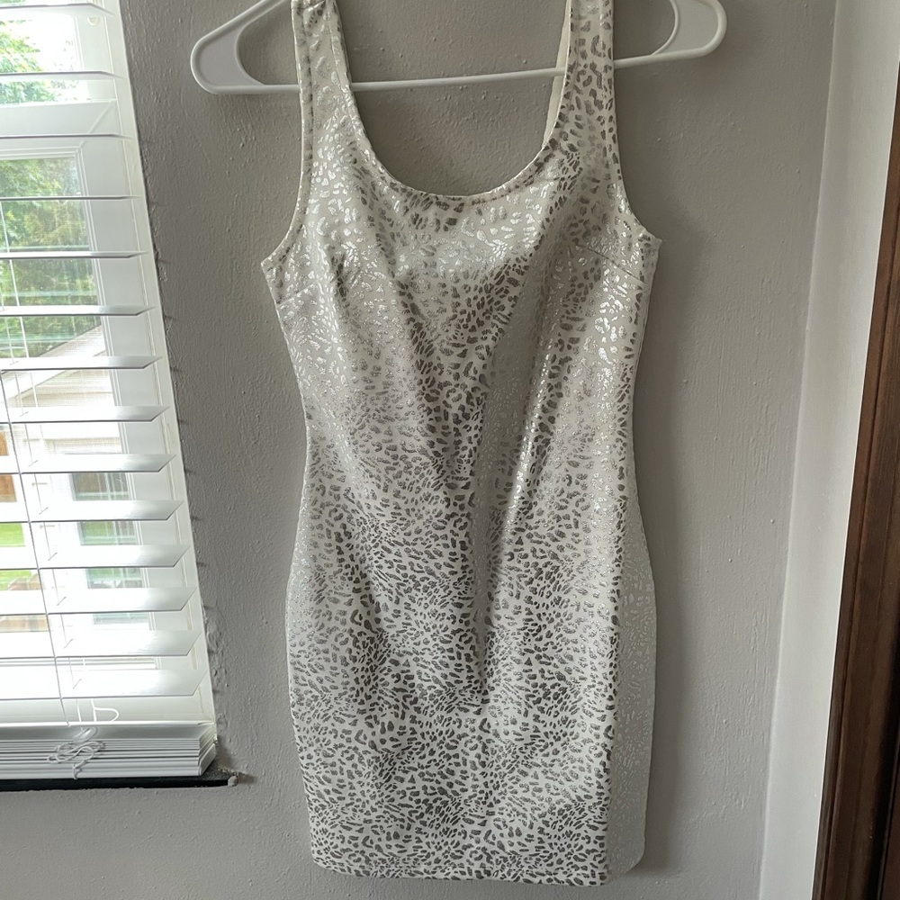 Metallic cheetah print dress